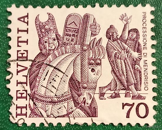 Швейцария 1977. Народные обычаи. Процессия Страстной недели