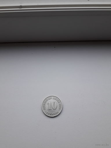 Германия 10 пфеннингов 1896 год