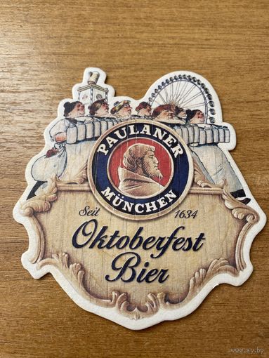 Подставка под пиво Paulaner, Oktoberfest No 3