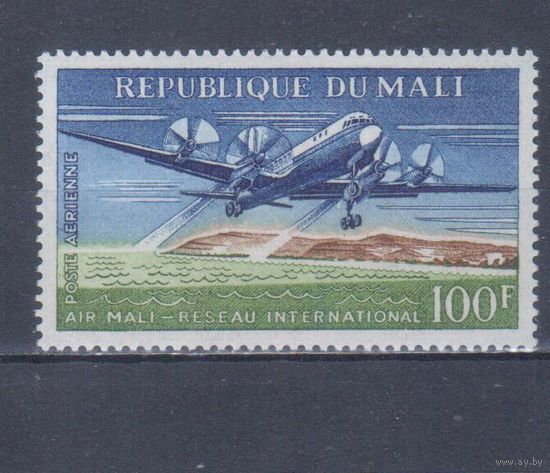 [2431] Мали 1963. Авиация.Самолет.100 фр. MLH