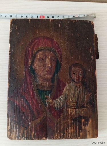 Старинная икона, письмо на доске
