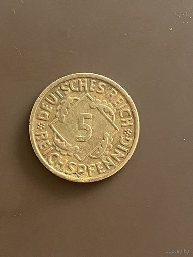 5 рейхспфеннигов 1935 года E (Германия, Bеймарская республика)