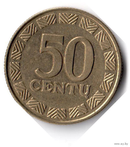 Литва. 50 центов. 1997 г.