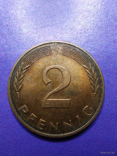 2 пфеннинга ФРГ 1990 J