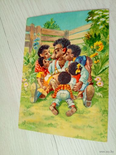 Открытка"Ежи,ежики.ГДР"