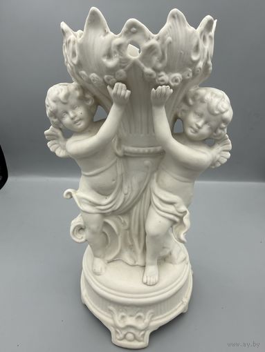 Красивая винтажная фарфоровая чаша для хранения херувимов сделано в Германии битая с Рубля