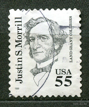 Политик Джастин Моррилл. США. 1999. Полная серия 1 марка