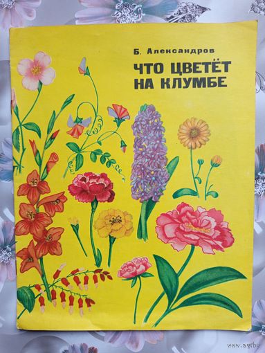Книга-раскраска Что цветет на клумбе .1978г.