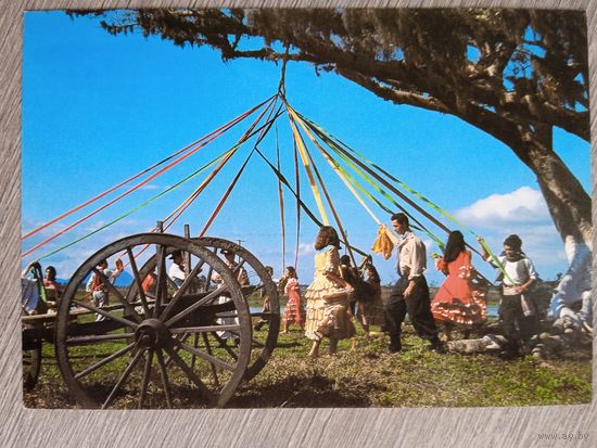 Этнография. Бразилия. Традиционный "танец лент"