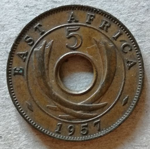Британская Восточная Африка 5 центов, 1957 год, Отметка "KN", KM# 37