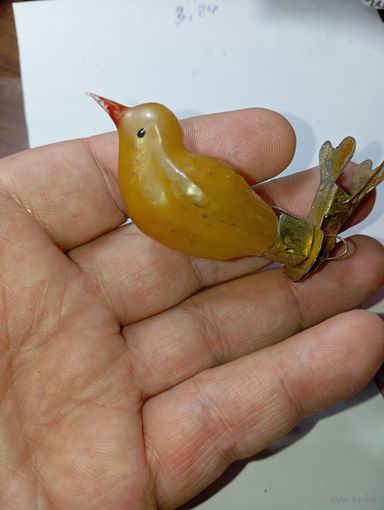 Ёлочная игрушка из набора птицы и животные СССР .