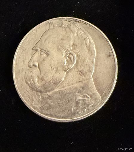 5 злотых 1936 г. Юзеф Пилсудский.  Польша. (2)  Серебро