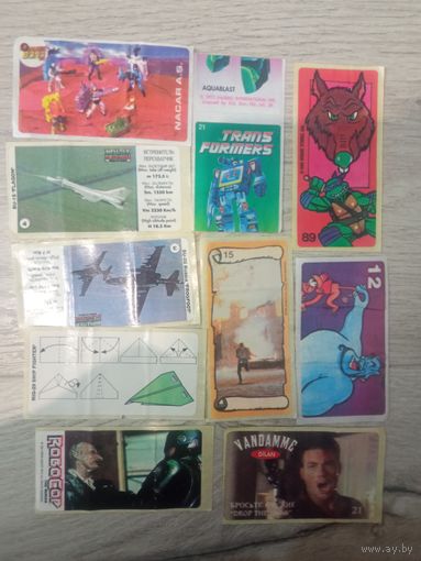 Наклейки от жвачки лот4