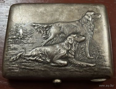 Портсигар серебро 875 проба