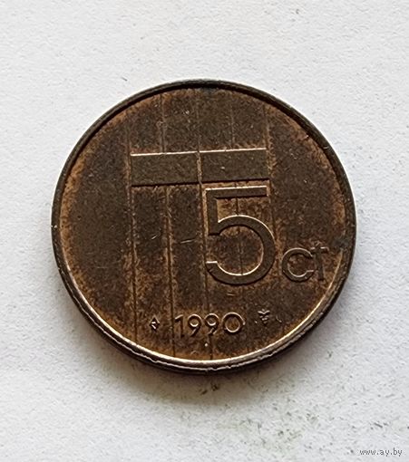 Нидерланды 5 центов, 1990
