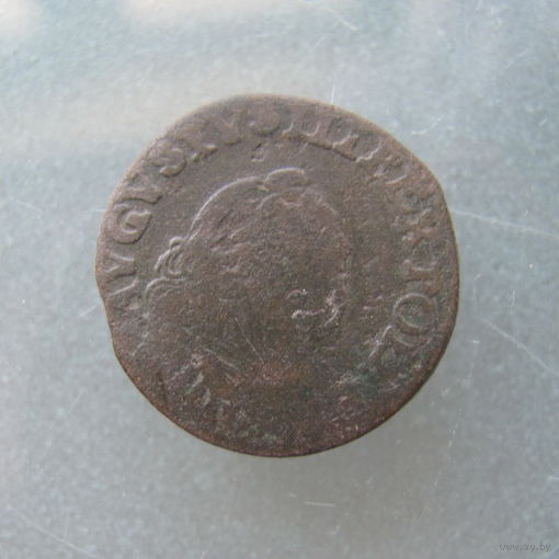 Грош 1755 Август 3.С 1р без МЦ.