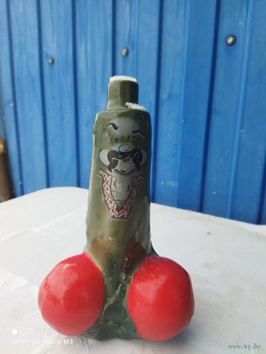 Штоф,Фарфор,Огiрок с помидорками