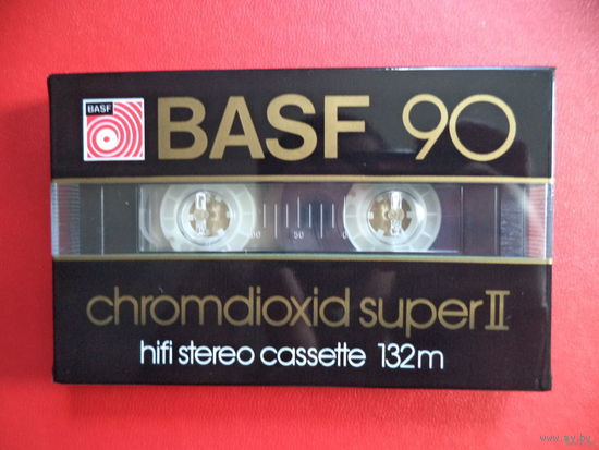 Аудиокассета BASF CHROMDIOXID SUPER II, хром. Идеальное состояние, из блока, в коллекцию.