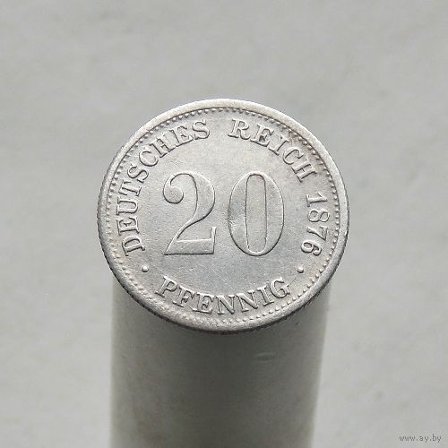 Германия 20 пфеннигов 1876 F