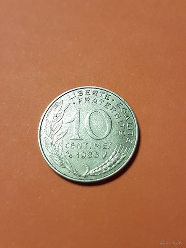Франция 10 сантимов 1988 г.