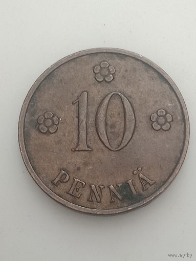 Финляндия 10 пенни 1938  года .