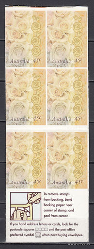 Флора. Цветы. Розы. Австралия. 1998. Буклет из 6-ти марок. Michel N 1706 (10,0 е)
