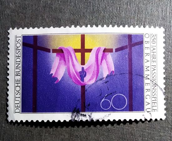 Марка Германия 1984 год 350 лет спектаклю "Страсти Христовы"