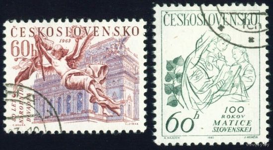 100 лет словацкому культурно-просветительному обществу Чехословакия 1963 год 2 марки