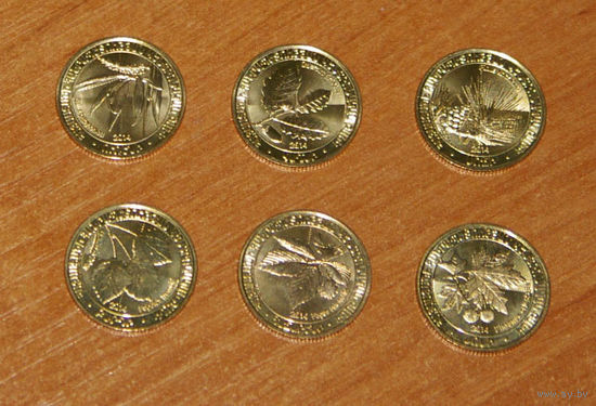 Армения 2014 компл. 6 монет Деревья UNC