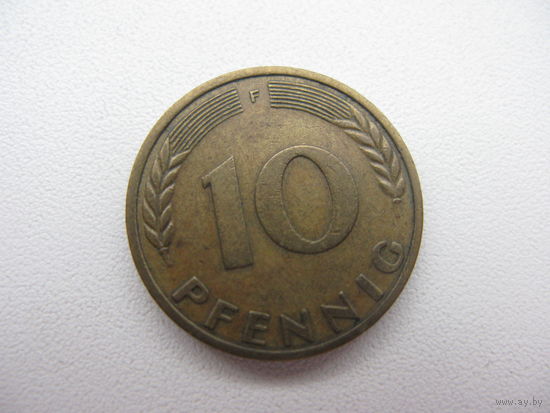 ФРГ 10 пфеннигов 1966  F.