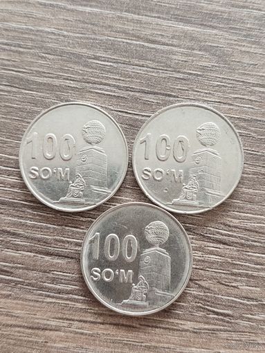 Узбекистан 100 сом 2018 года. Брак чекана.