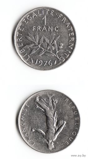 1 франк Франция 1976 год