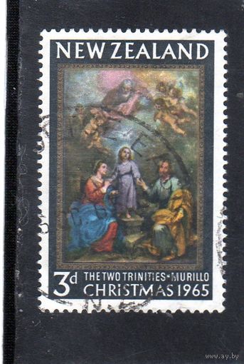 Новая Зеландия.Ми-445.Две Троицы. Мурильо. Серия: Рождество 1965.