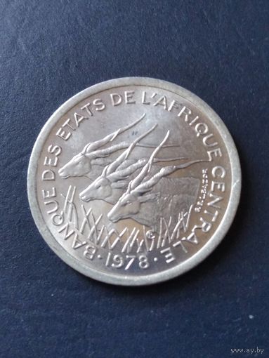 14. Распродажа. Центральная Африка 1 франк 1978 г.  Нечастая! UNC! (СМОТРИТЕ ДРУГИЕ ЛОТЫ)