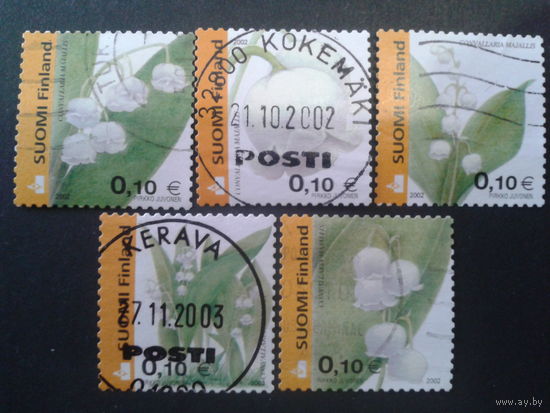Финляндия 2002 ландыши полная серия