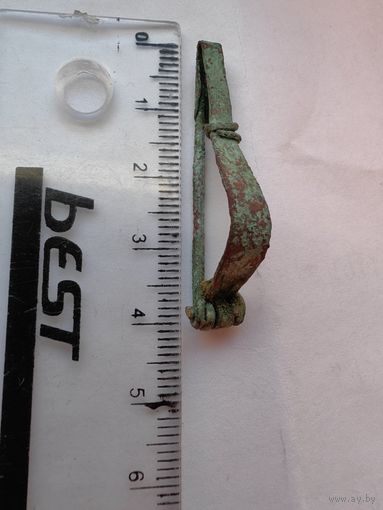 Античная фибула времен Римской империи ( застежка,брошь) "арбалетного" типа, нечастая