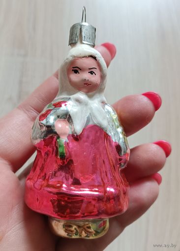 Ёлочная игрушка, девочка с цветами, девочка с букетом, ребенок