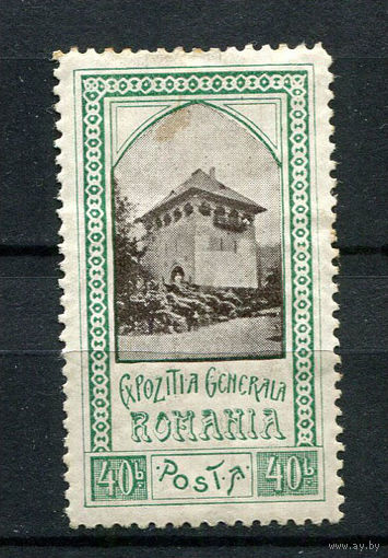 Королевство Румыния - 1906 - Выставка в Бухаресте. Деревенский дом 40B - [Mi.202] - 1 марка. MH.  (Лот 107AA)