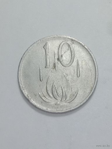 ЮАР 10 центов 1974 года . Suid - Africa