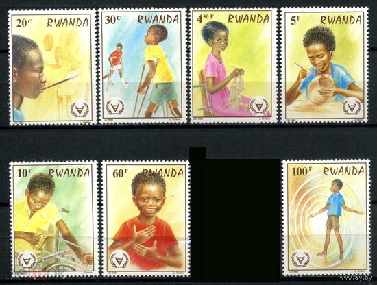 РУАНДА 1981 г. МЕЖДУНАРОДНЫЙ ГОД ИНВАЛИДОВ - ДЕТИ MNH