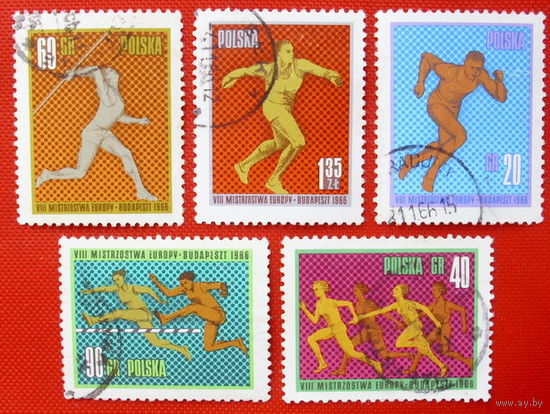 Польша. Спорт. ( 5 марок ) 1966 года.