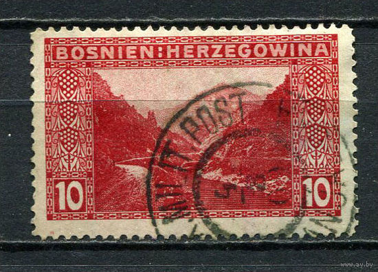 Босния и Герцеговина (Австро-венгерская администрация) - 1906 - Природа 10H - [Mi.34] - 1 марка. Гашеная.  (Лот 31FP)-T25P25