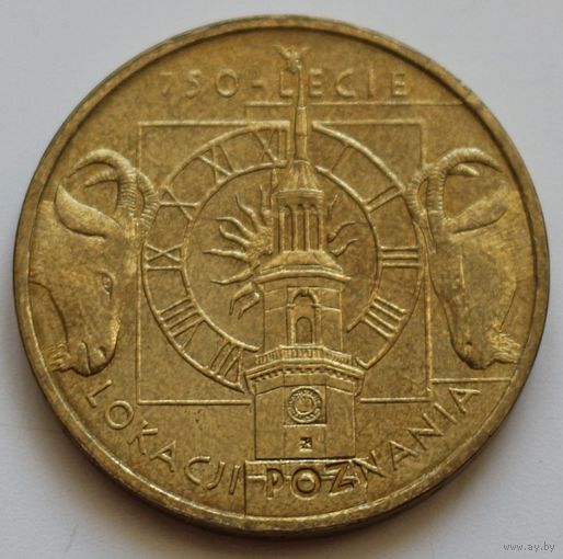 Польша 2 злотых 2003 год "750 лет городу Познань"