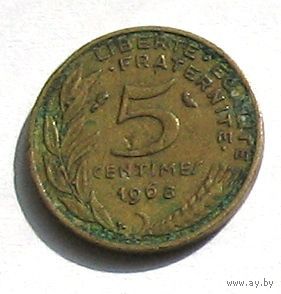 Франция, 5 сантимов 1968