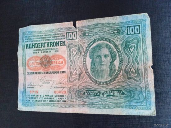 100 крон 1912г Австрия