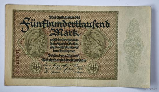 1923 год 500 000 марок Германия