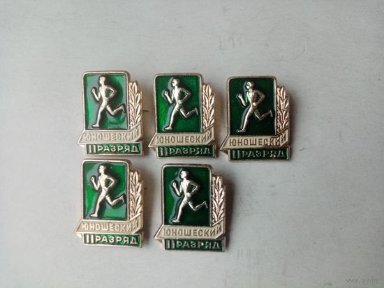 ЗНАЧКИ ЮНОШЕСКИЙ II-РАЗРЯД (ЦЕНА ЗА- ЗНАЧКОВ)