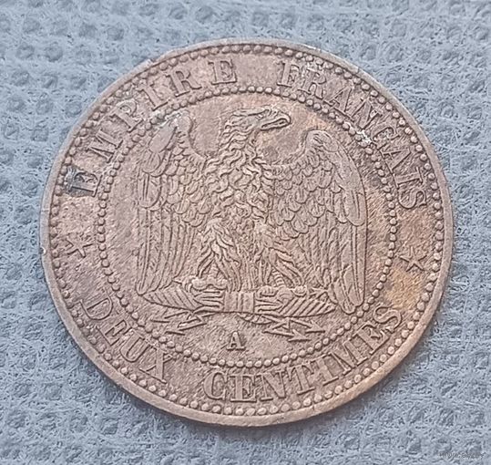 Франция 10 сантимов 1853 год, А-Париж, KM# 771