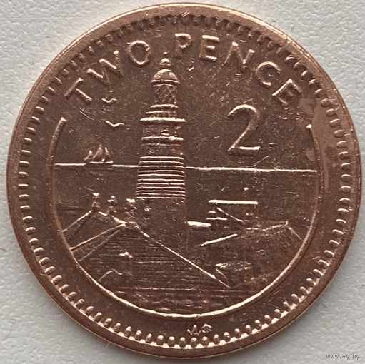 Гибралтар 2 пенса 1995 г.