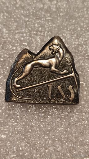 Значек знак Альпинист Грузинская ССР Альпинизм Скалолазание Горы Снежный Барс тяжелый,200 лотов с 1 рубля!!!